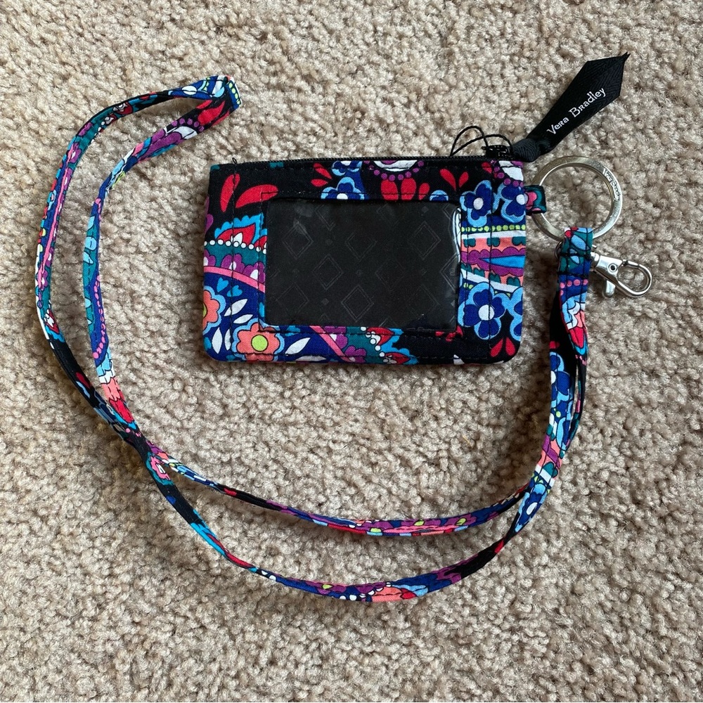 NWT Vera Bradley Zip ID and Lanyard